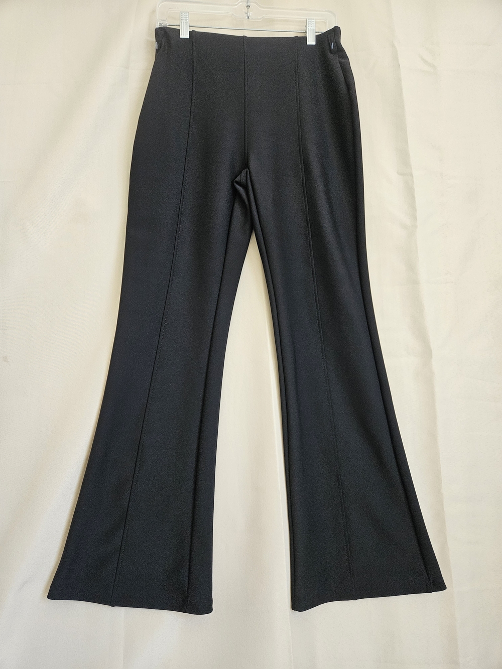 Tailored Black Flare  Stretchy Trousers Size L/XL
